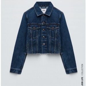 Zara Cropped Denim Jacket🩵